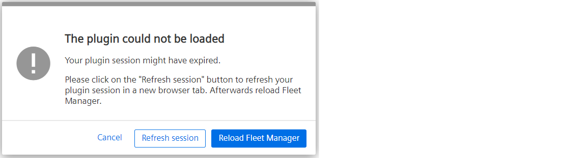 Fleet Manager 刷新插件对话